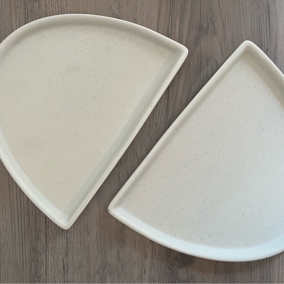 Crate&Barrel Ceramic Split Oval Trays - Picture 1 of 8